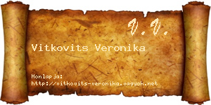 Vitkovits Veronika névjegykártya